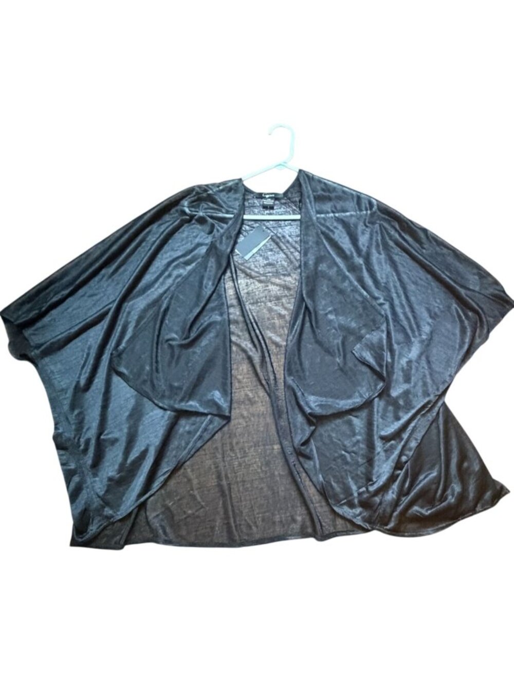 Cejon 'Black Story' Sheer Kimono Style Wrap-Black-OS-NWT